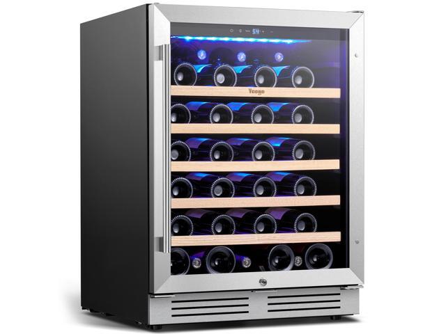 Yeego 145L Dual-Zone Wine Cooler 47-Bottle Capacity & R600a Eco-Friendly 5-18°C Precision + DOE Certified Built-in/Freestanding for.