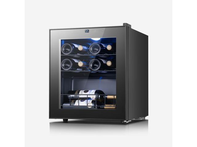 Yeego 12-Bottle Wine Cooler UV-Resistant Glass & R600a Eco-Friendly 3-18°C Precision + 38dB Quiet DOE Certified for Home/Office/Bar