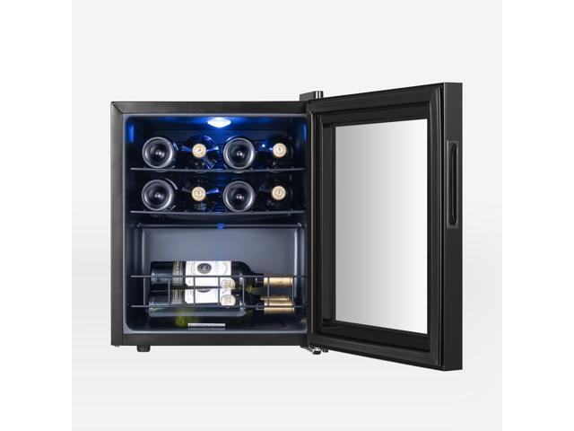 Yeego 12-Bottle Wine Fridge Compressor Cooling & Temperature Lock Slim 17-Inch Design + 3-Year Warranty Auto Power-Off & Digital Control