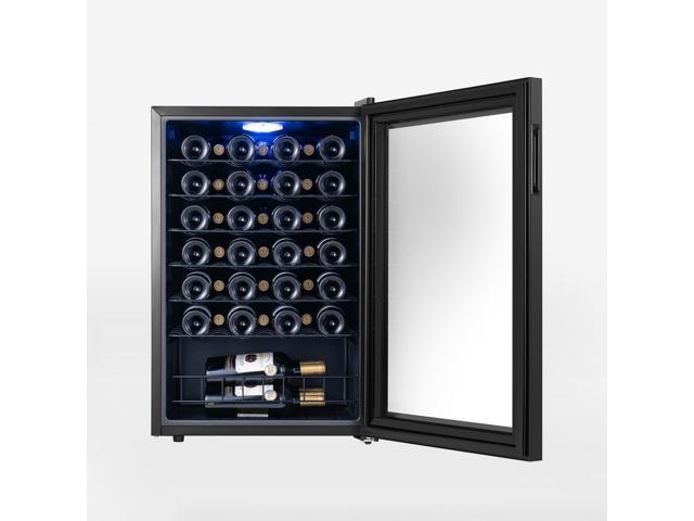 Yeego 46-Bottle Wine Fridge Compressor Cooling & Memory Function Wave-Style Shelves + 3-Year Warranty 38dB Quiet & Auto Temperature Restore