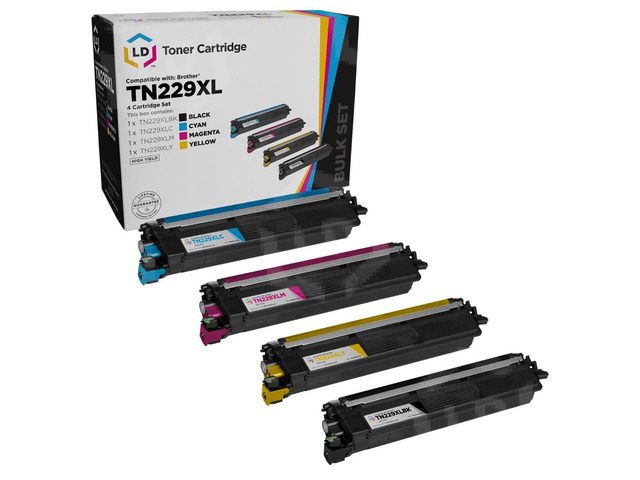 LD Products Replacement Toner Cartridge Set Compatible with Brother MFC-L3780CDW Printers (Black TN229XLBK, Cyan TN229XLC, Magenta TN229XLM, Yellow...