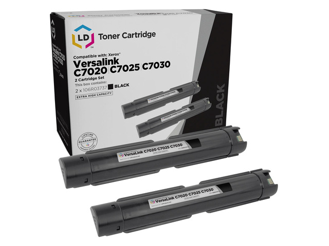 LD Products Compatible Toner Cartridge Replacements for Xerox VersaLink C7020 High Yield (2-Pack, Black)