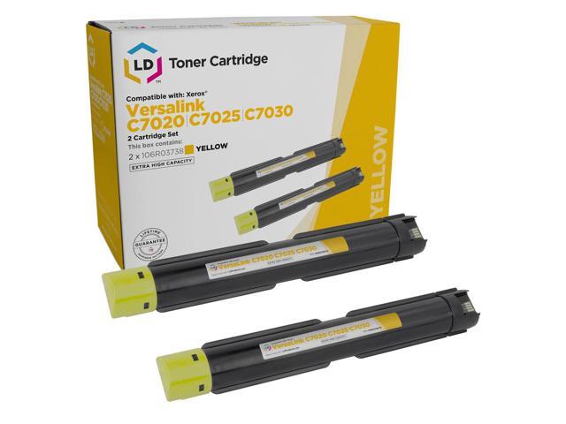LD Products Compatible Toner Cartridge Replacements for Xerox VersaLink C7020 High Yield (2-Pack, Yellow)