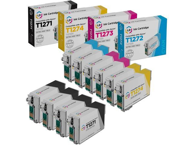LD 10PK Replacements for Epson 127 Ink 4 T127120 2 T127220 2 T127320 2 T127420