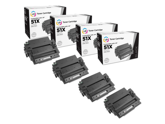 4PK LD Q7551X Toner Compatible With HP 51X HY Black M3035 P3005 M3027x P3005dn