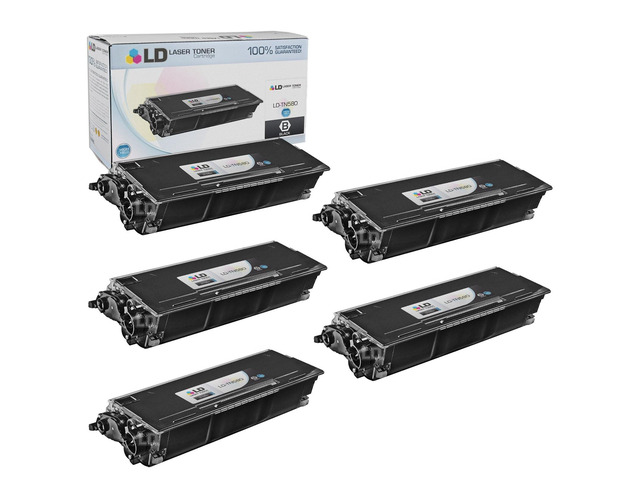 LD Products Compatible Toner Cartridge Replacement for Brother TN580 High Yield (Black, 5-Pack) Compatible with DCP-8060 DCP-8065 DCP-8065DN...