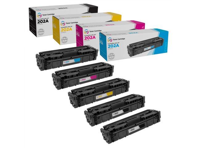 5PK LD 2B,C,M,Y Toner Replacement for HP202A LaserJet Pro M254dw M281cdw M281fdw