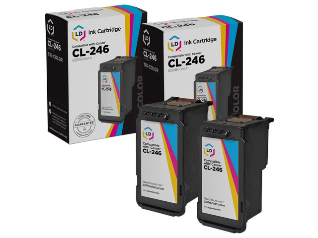 LD Remanufactured Canon CL-246 / 8281B001AA 2PK Color Ink Cartridges