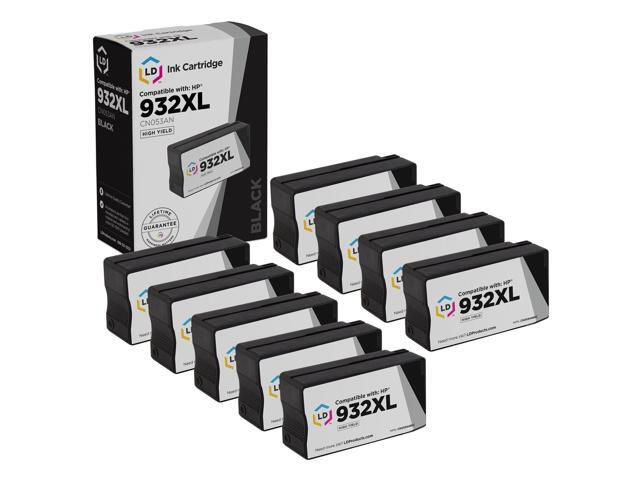 LD Compatible Replacement for HP 932XL CN053AN High-Yield Black Ink Cartridges 9-Pack for use in OfficeJet 6100, 6600, 6700, 7110, 7610