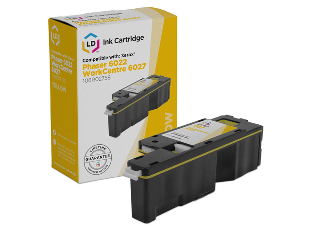 LD Products Remanufactured Toner Cartridge Replacement for Xerox 106R02758 (Single Yellow Cartridge) Compatible with Phaser 6022 & WorkCentre 6027,...