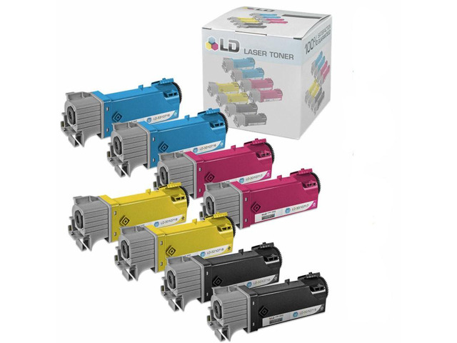 LD Compatible Dell 331-0716, 331-0717, 331-0718 and 331-0719 Set of 8 Toner
