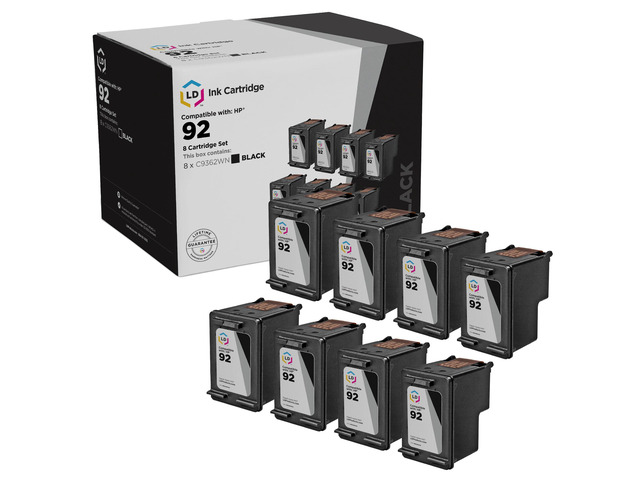 LD Remanufactured Replacement Ink Cartridge for HP 94 C8765WN Black 8pk
