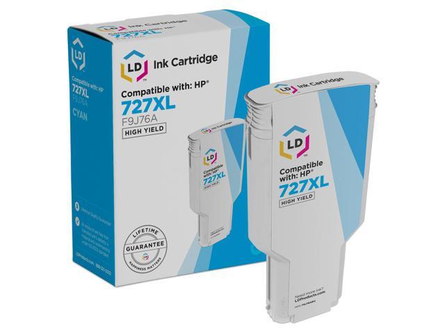 LD Products Remanufactured Ink Cartridge Compatible with HP 727 F9J76A High Yield (Cyan, 1-Single) Compatible with DesignJet T920, T930, T1500,.