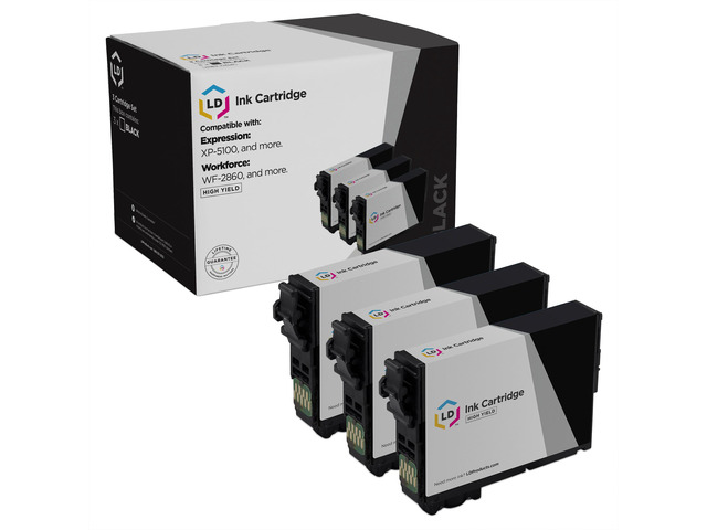 LD Replacement for Epson 202XL T202XL120-S HY Black Ink 3PK for XP-5100, WF-2860