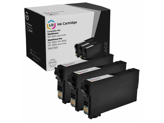 LD Products Ink Cartridge Replacements for Epson 822XL T822XL120 High Yield (Black, 3-Pack)