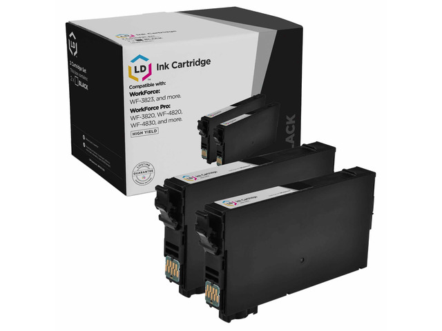 LD Products Remanufactured Ink Cartridge Replacements for Epson 822XL T822XL120 High Yield (Black, 2-Pack)