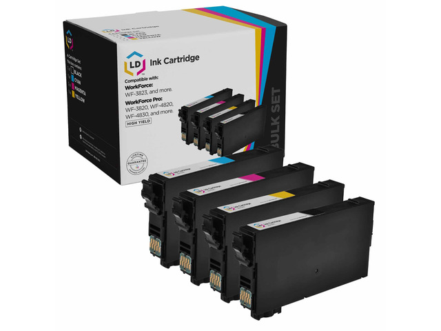 LD Products Remanufactured Ink Cartridge Replacements for Epson 822XL High Yield (Black, Cyan, Magenta, Yellow 4-Pack)