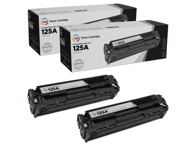 LD Replacement Replacements for HP 125A CB540A Black Toner Cartridges 2PK