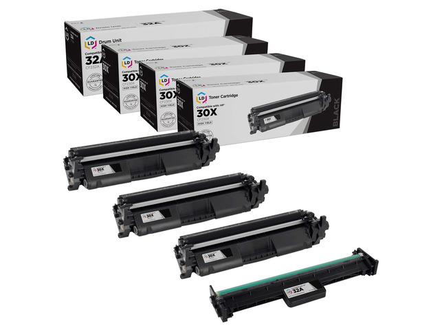 LD Products Compatible Toner & Drum Cartridge Replacement for HP 30X CF230X 30A Toner & 32A CF232A Drum for Laserjet Pro M203dw M203dn MFP M227fdw...