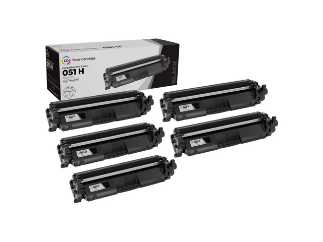 LD Products Compatible Toner Cartridge Replacement for Canon 051 2168C001 (Black, 5-Pack) for use in Canon imageCLASS LBP162dw, MF264dw, MF267dw,...