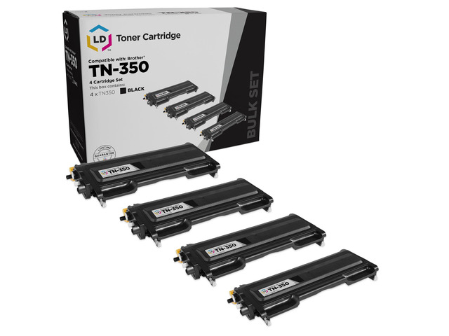 LD for Brother 4pk TN350 Black DCP 7020 HL 2030 HL 2040 HL 2070N