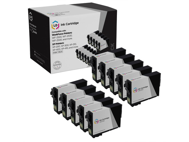 LD Products Remanufactured Ink Cartridge Replacements for Epson 200XL 200 XL T200XL120 High Yield (Black, 10-Pack)