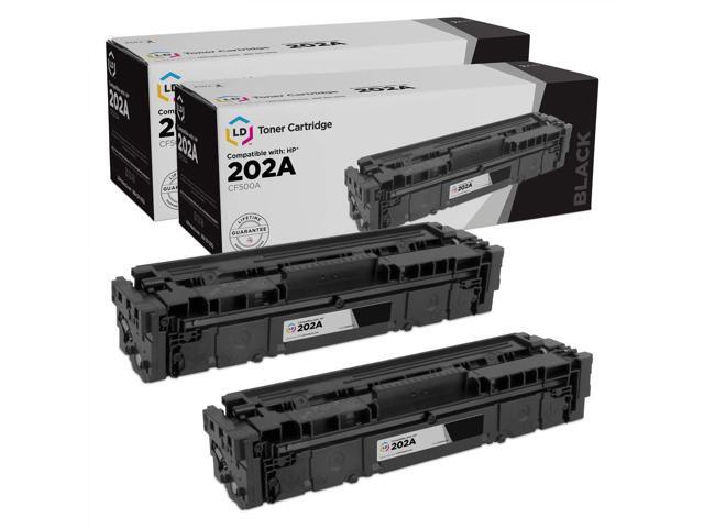 LD Products Compatible Toner Cartridge Replacements for HP 202A / CF500A Black (2-Pack) for use in M254dw, M281cdw, M281dw, M281fdw