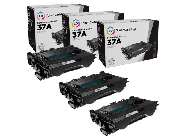 LD Products Compatible Toner Cartridge Replacement for HP 37A CF237A (Black, 3-Pack) for use in LaserJet Enterprise MFP: M632z, M607n, M607dn,.