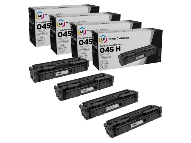 LD Products Compatible Toner Replacement for Canon 045H (Black, 4-Pk)