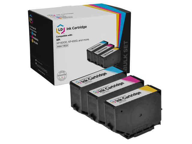 LD Products Remanufactured Ink Replacements for Epson 302XL HY (CMY, 3-PK)