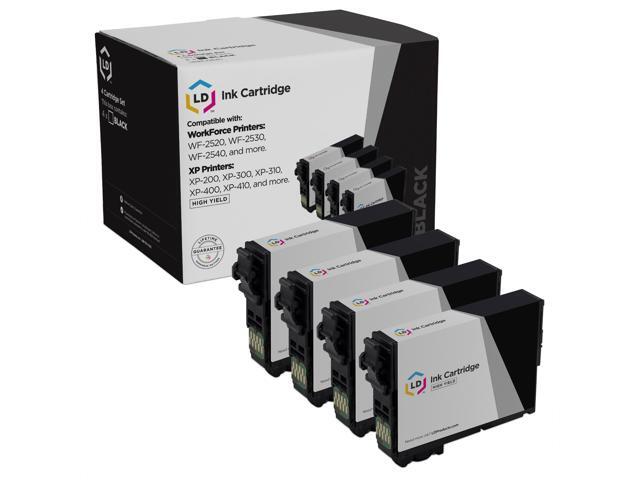 LD 4PK Replacements for Epson 200 200XL T200XL120 HY Black Ink XP-310 XP-410