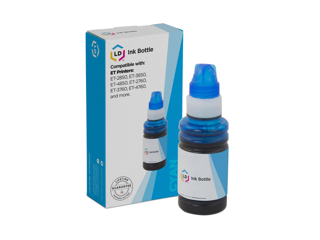 LD Products Ink Bottle Replacement for Epson 502 T502220-S (Cyan) compatible with Epson ET Series, Epson Expression and Epson WorkForce
