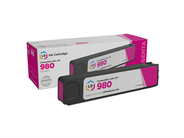 LD Reman D8J08A 980 Magenta Ink Cartridge for HP X585 X585f X555xh X585dn X555dn