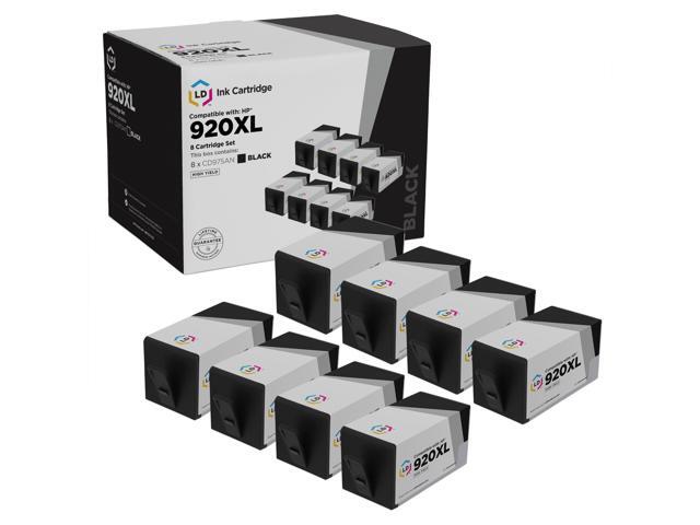LD Products Remanufactured Ink Cartridge Replacements for HP 920XL CD975AN High Yield (Black, 8-Pack) Compatible with OfficeJet 6000 6500 6500a.