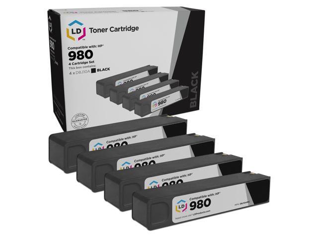 LD Reman Replacement #980 D8J10A 4pk for HP 980 Black X585f X555xh X585dn X555dn