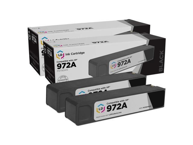 LD Compatible Replacement for HP 972A / F6T80AN Set of 2 Black Ink Cartridges