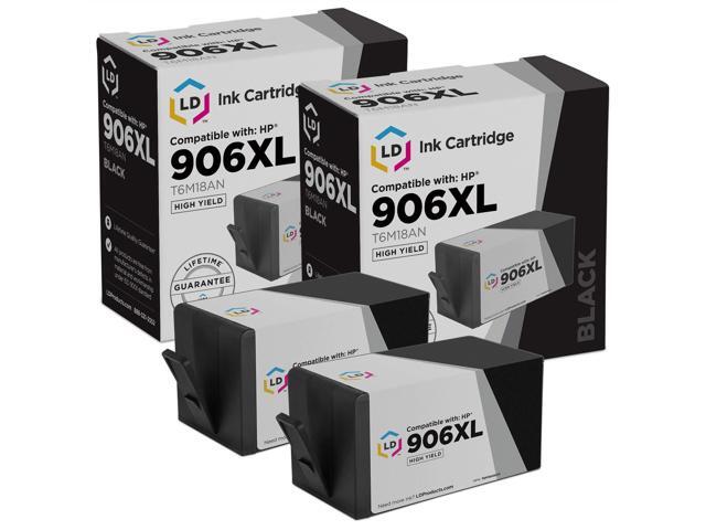 LD Products Compatible Ink Cartridge Replacement for HP 906XL 906 XL T6M18AN 902XL 902 XL High Yield Ink Cartridge (Black, 2-Pack) for OfficeJet...