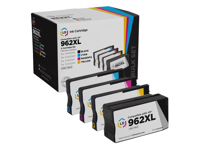LD Products Remanufactured Ink Cartridge Replacements for 962 XL HP 962xl Ink Cartridges Combo Pack High Yield