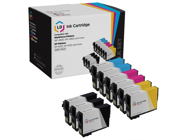 LD Reman Epson 212XL High Yield Ink: 3 Black 2 Cyan 2 Magenta 2 Yellow