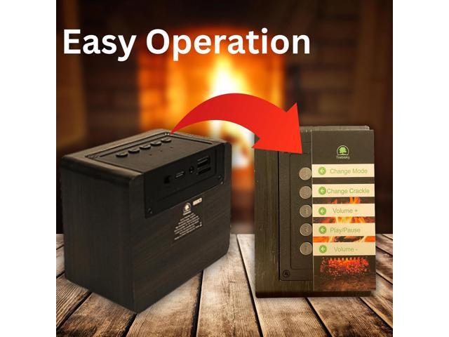 Trebisky Fire Crackler Sound System Comfort Crackling Sound Effect Maker Rechargeable Portable Bluetooth Speaker for Electric Gas Fireplace...