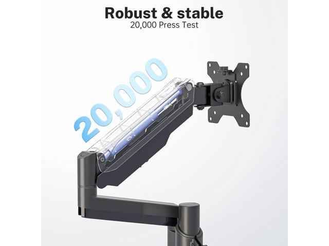 WALI Dual Monitor Mount, 17-32 Inch Adjustable Spring Dual Monitor Arm for Desk Holds Max 17.6 lbs Screens, Swivel Vesa Bracket with C Clamp,...