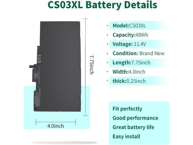 DMKAOLLK CS03XL Laptop Battery for HP EliteBook 840 850 755 745 G3 G4 ZBook 15u G3 G4 Series 800513-001 800231-1C1 800513-001 CS03 CS03046XL...