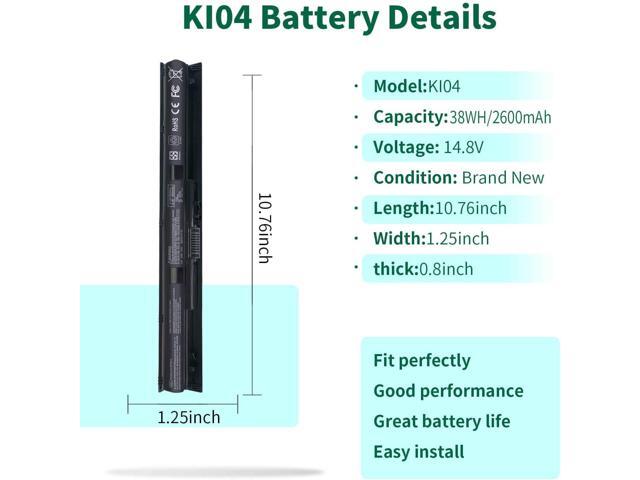 800049-001 KI04 Notebook Battery for HP Pavilion 15-ab 15-an 17-g 15t-ab100 17t-g100 17t-s100 cto Series 15-ab143cl 15-ab223cl 15-ab153nr...
