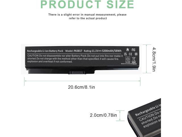 Laptop Battery for Toshiba PA3817U-1BRS PA3818U-1BRS PA3819U-1BRS Satellite C655 C675 C675D L645 L645D L655 L655D L675 L675D L745 L755 L755D P745...