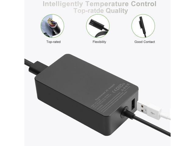 65W Surface Pro Laptop Charger AC Adapter for Microsoft Surface Pro 3, 4, 5, 6, 7, 8, 9, 10, X, Surface Book 3, 2, 1, Windows Surface Laptop 6, 5,...
