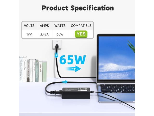65W Laptop Charger for Acer ChromeBook 11 13 14 15 R11 N15Q8 N15Q9 N15Q10 CB3 CB5 C720 C720P C731 C738T C740 C810 C730E CB5-571 ADP-45FE F AC...