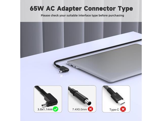 ROLADA 65W Laptop Charger Compatible with Acer ChromeBook 11 13 14 15 R11 N15Q8 N15Q9 N15Q10 CB3 CB5 C720 C720P C731 C738T C740 C810 C730E CB5-571...