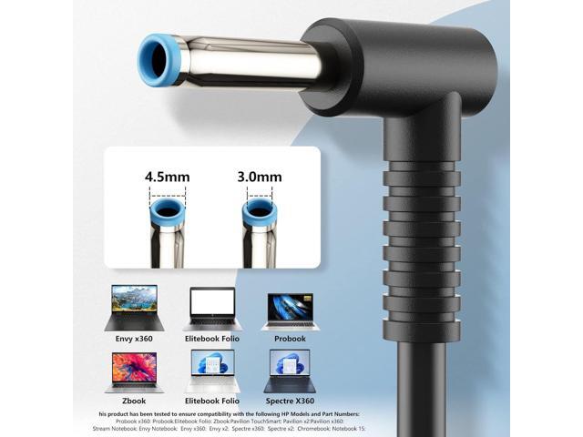 65W AC Power Charger, Compatible with HP Probook and Pavilion Laptops, Fast Charging, 19.5V 3.33A, 4.5*3.0mm Blue Connector, Charging Adapter Cord