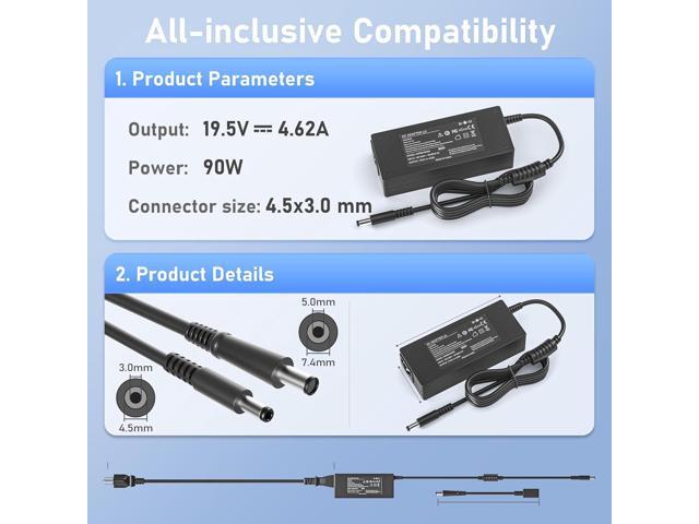 90W Ac Adapter Charger for Dell OptiPlex Micro 9020 7050 7010 7040 7080 7060 7070 5050 5070 5090 5080 5060 3080 3050 3040 3070 3090 3046 MFF...