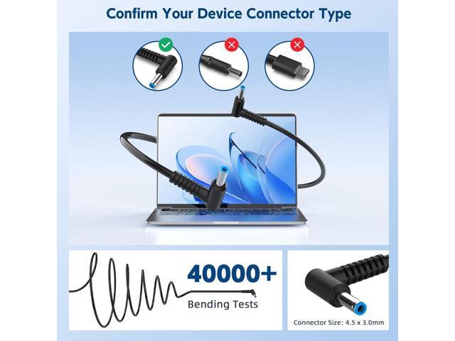 65W AC Adapter Laptop Charger for HP EliteBook 840 830 850 745 G3 G4 G5 G6, HP Stream 11 13 14, Pavilion x360 15 13, Notebook 14 15, Envy X360 15...